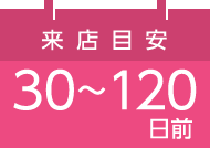 来店目安30～120日前