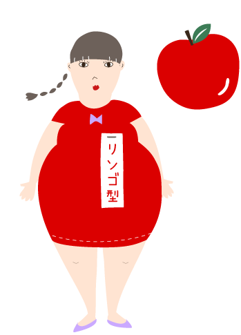 イラスト_リンゴ型