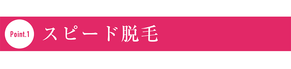 point1 スピード脱毛