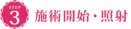 STEP3　施術開始・照射